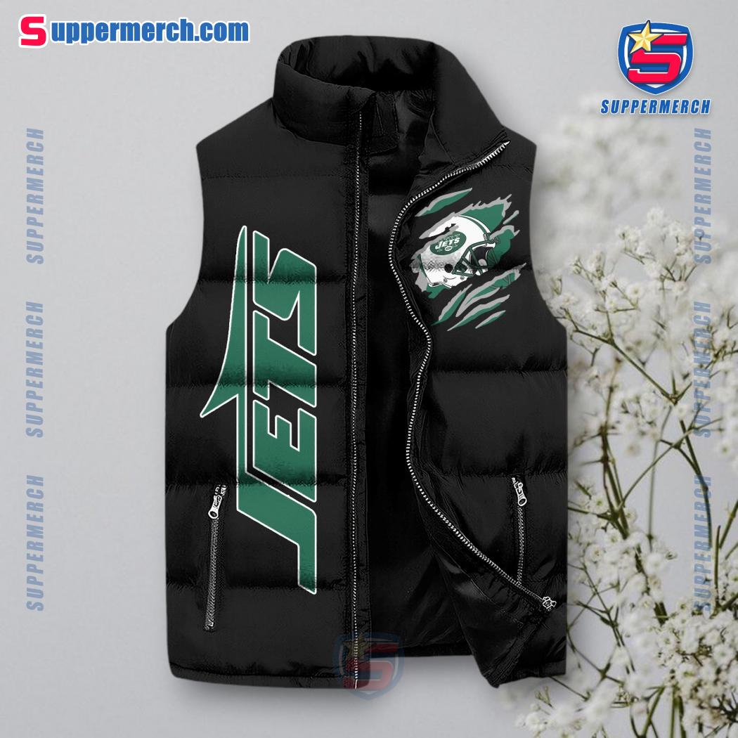 New York Jets NFL They Not Like Us Puffer Sleeveless Jacket a