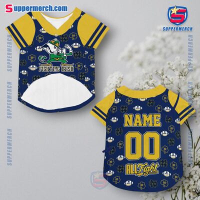 Notre Dame Fighting Irish All Fight Personalized Pet Jersey