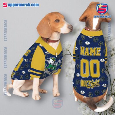Notre Dame Fighting Irish All Fight Personalized Pet Jersey a