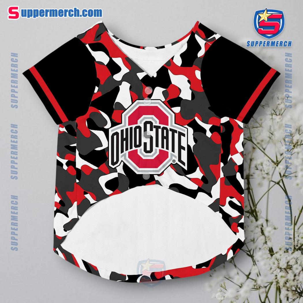Ohio State Buckeyes Go Bucks Camo Personalized Pet Jersey a