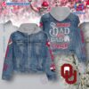 Oklahoma Sooners Dad Like A Normal Dad Except Much Cooler Jean Hoodie Jacket