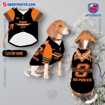 Oklahoma State Cowboys Go Pokes Personalized Pet Jersey