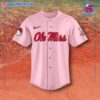 Ole Miss Football X Hello Kitty 2024 Pink Baseball Jersey a
