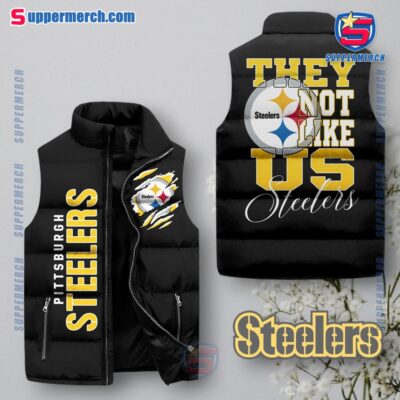 Pittsburgh Steelers NFL They Not Like Us Puffer Sleeveless Jacket