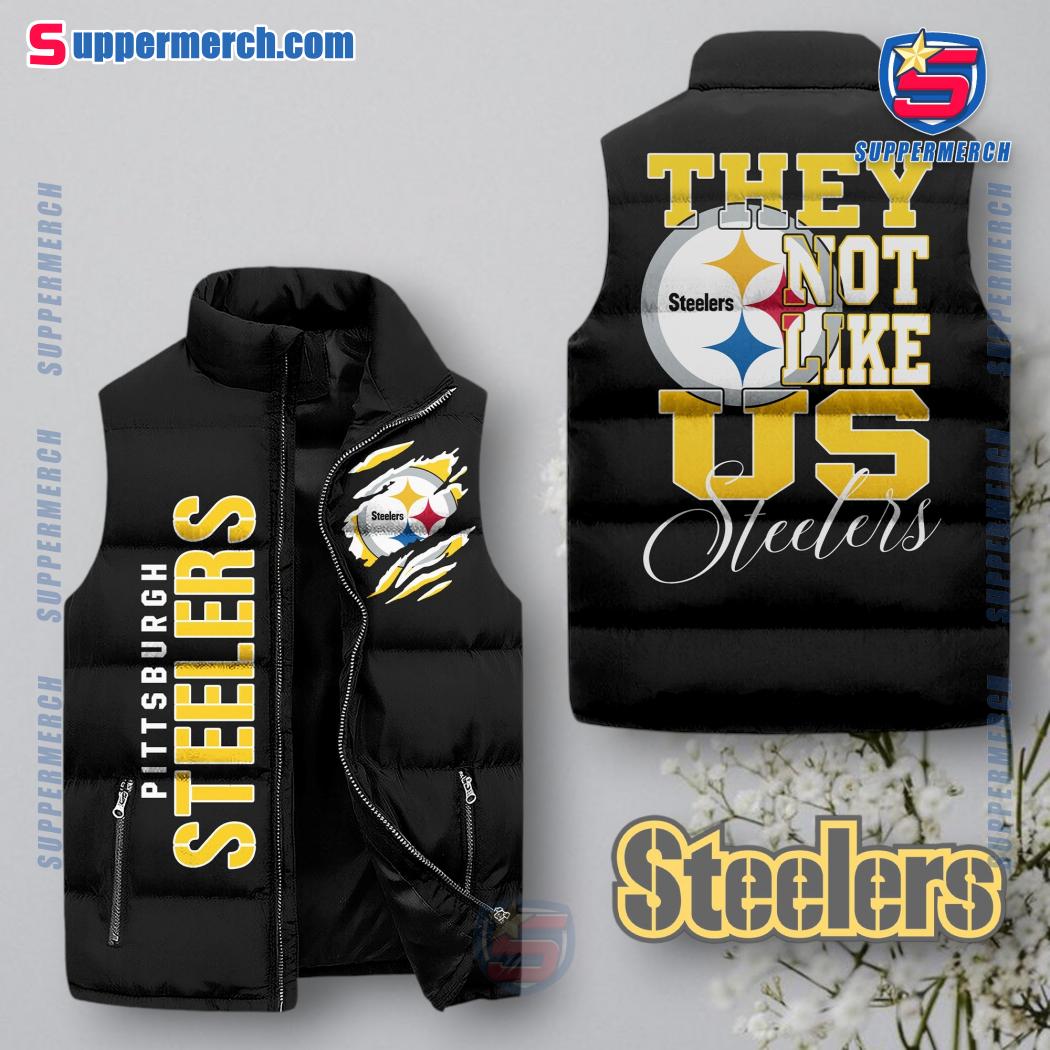 Pittsburgh Steelers NFL They Not Like Us Puffer Sleeveless Jacket