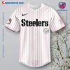 Pittsburgh Steelers X Hello Kitty Thin Stripes Baseball Jersey 2024 a
