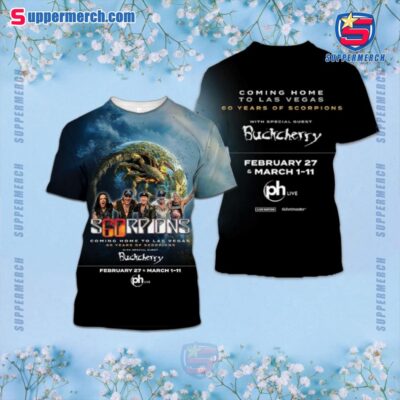 Scorpions Coming Home To Las Vegas 60th Anniversary 2025 Residency 3D T-shirt