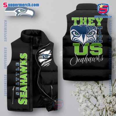 Seattle Seahawks NFL They Not Like Us Puffer Sleeveless Jacket