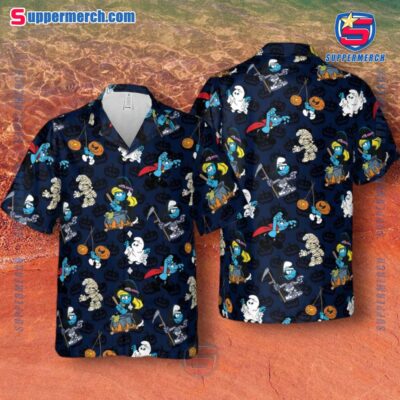 Smurfs Halloween Cosplay Hawaiian Shirt a