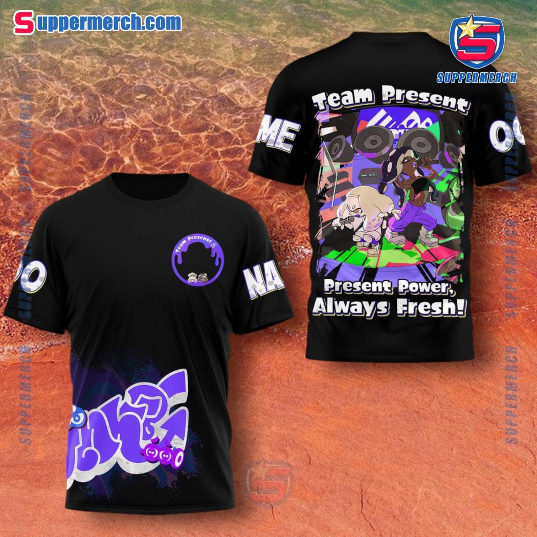 Splatoon 3 Team Present Present Power Always Fresh Personalized 3D Shirt