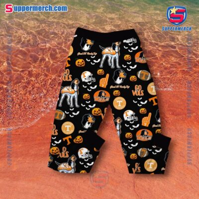 Tennessee Volunteers Dachshund Happy Halloween Pajamas Set a