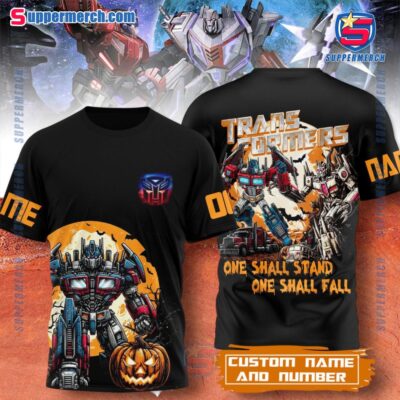 Transformers One Shall Stand One Shall Fall Halloween Personalized 3D Shirt