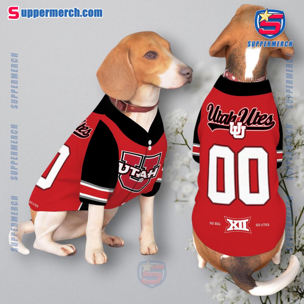 Utah Utes Go Big Go Utes Personalized Pet Jersey a