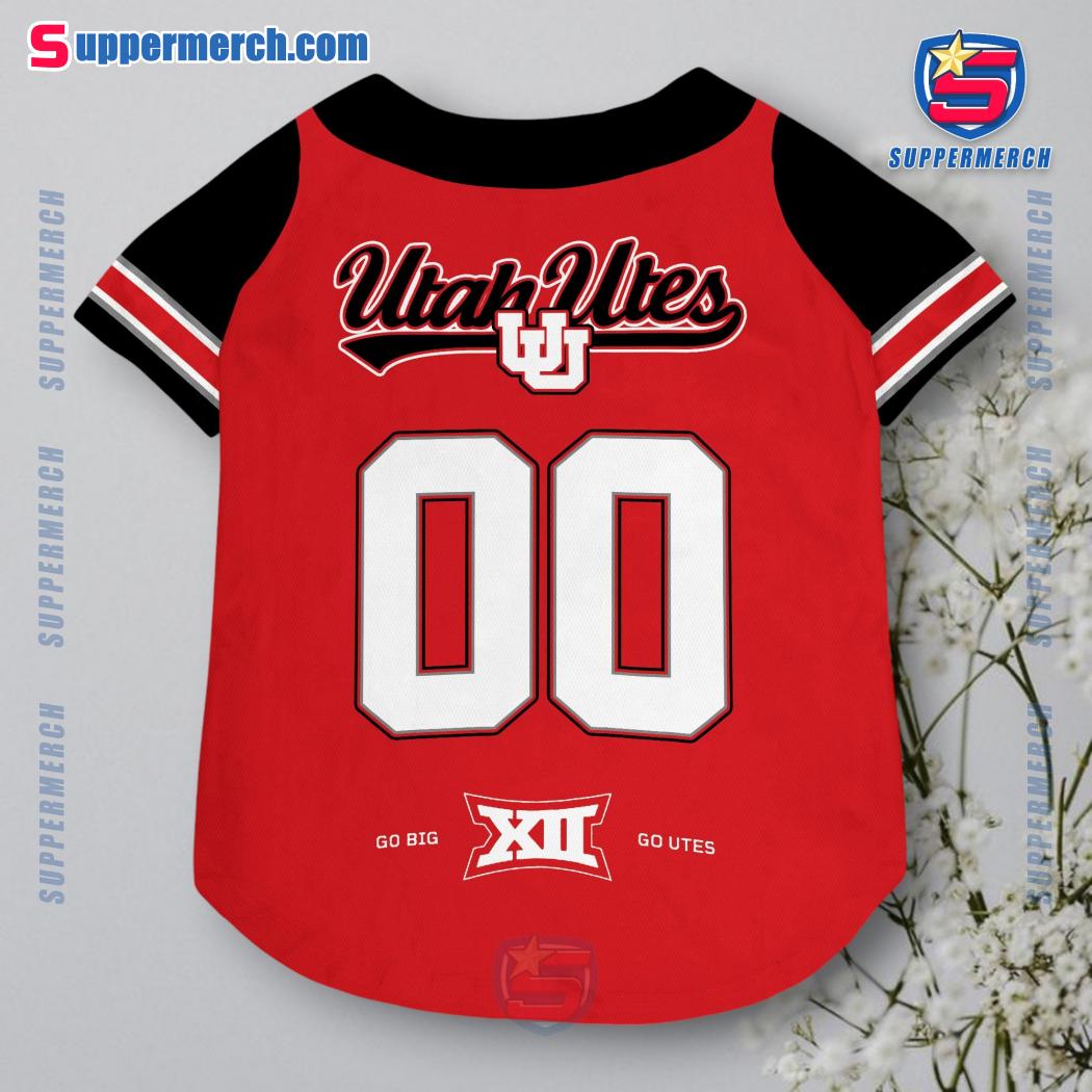 Utah Utes Go Big Go Utes Personalized Pet Jersey y
