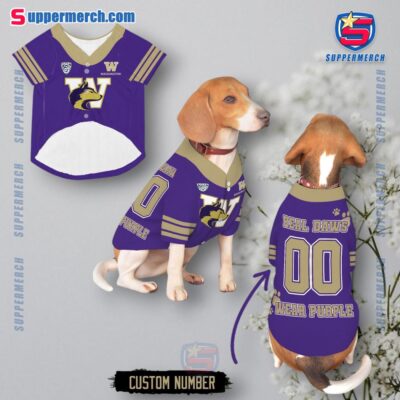 Washington Huskies Real Daws Wear Purple Personalized Pet Jersey