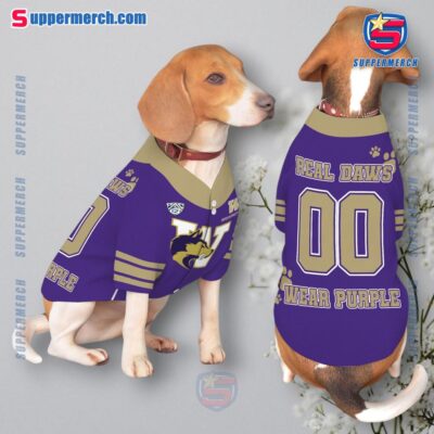 Washington Huskies Real Daws Wear Purple Personalized Pet Jersey a