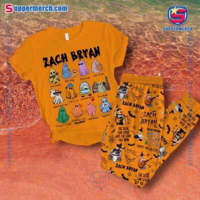 Zach Bryan Ghosts Songs Halloween Pajamas Set