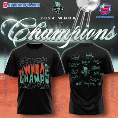 2024 WNBA Champs New York Liberty Signatures Shirt 4DZCbNS