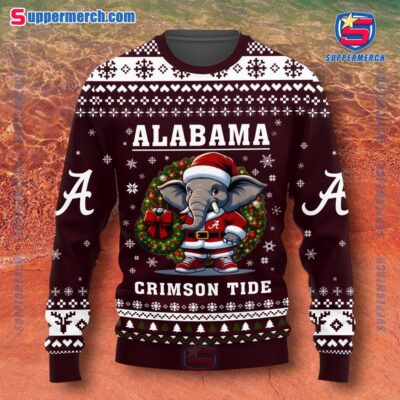 Alabama Crimson Tide The Tide Will Roll Christmas Sweater a