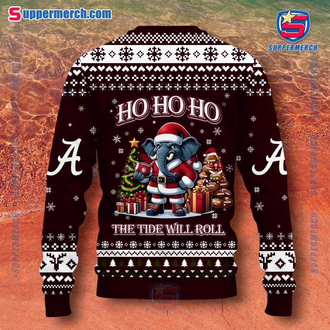 Alabama Crimson Tide The Tide Will Roll Christmas Sweater b