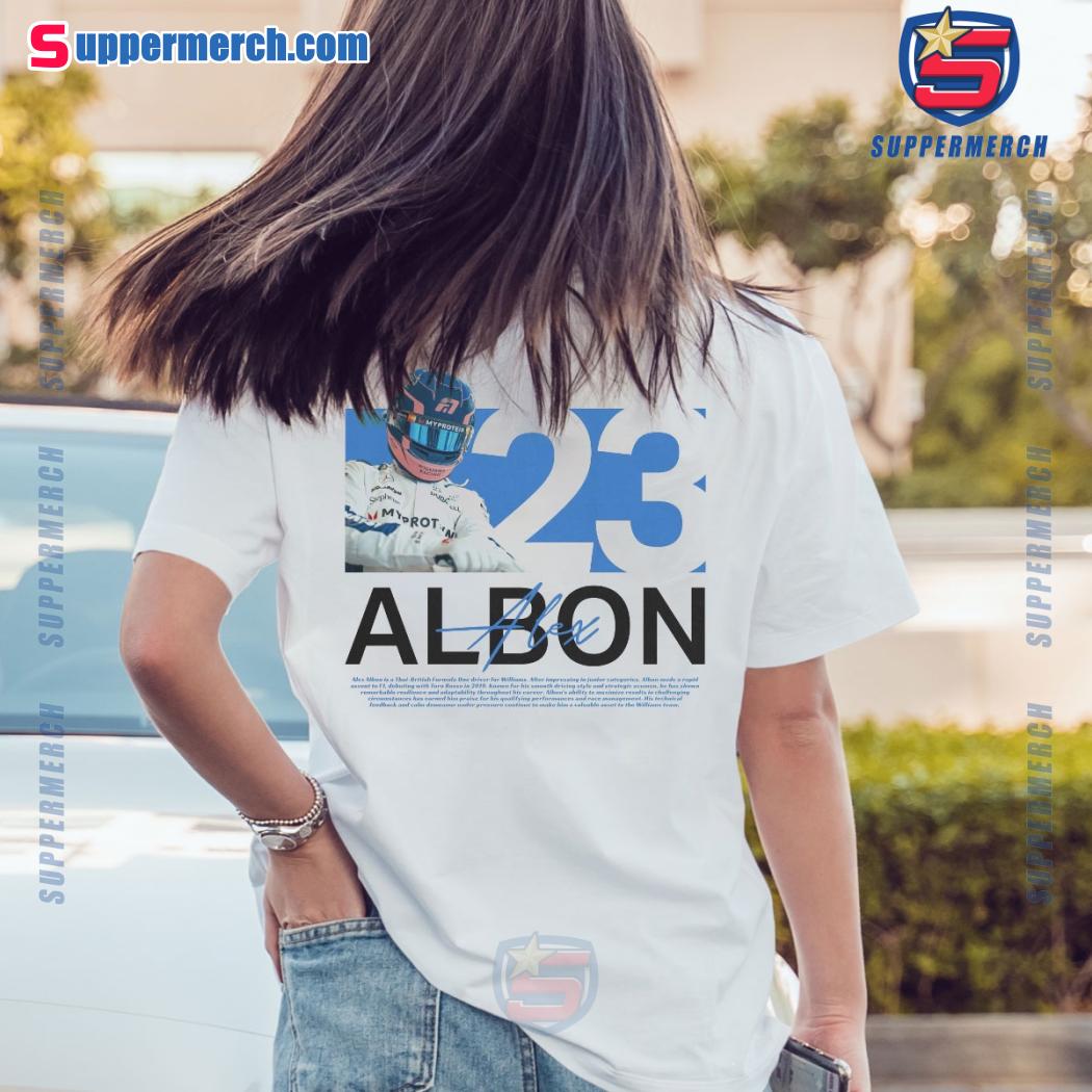 Alex Albon Racing Driver Number 23 Graphic Unisex T-shirt QVrgP4E