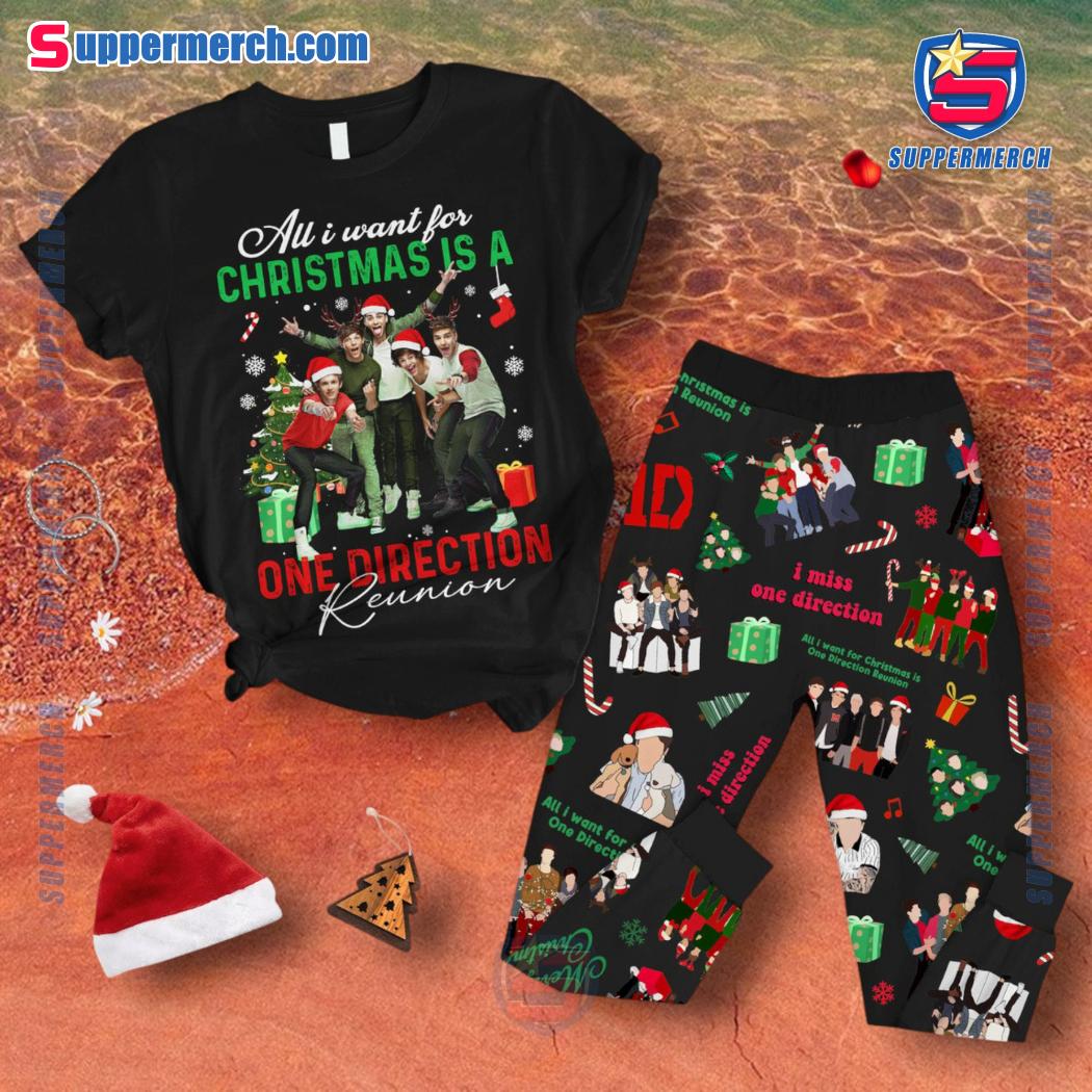 All I Want For Christmas Is A One Direction Reunion Pajamas Set q6Jd842