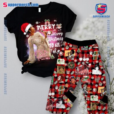 Aretha Franklin Merry Christmas To All Of You Pajamas Set CXoA5bK