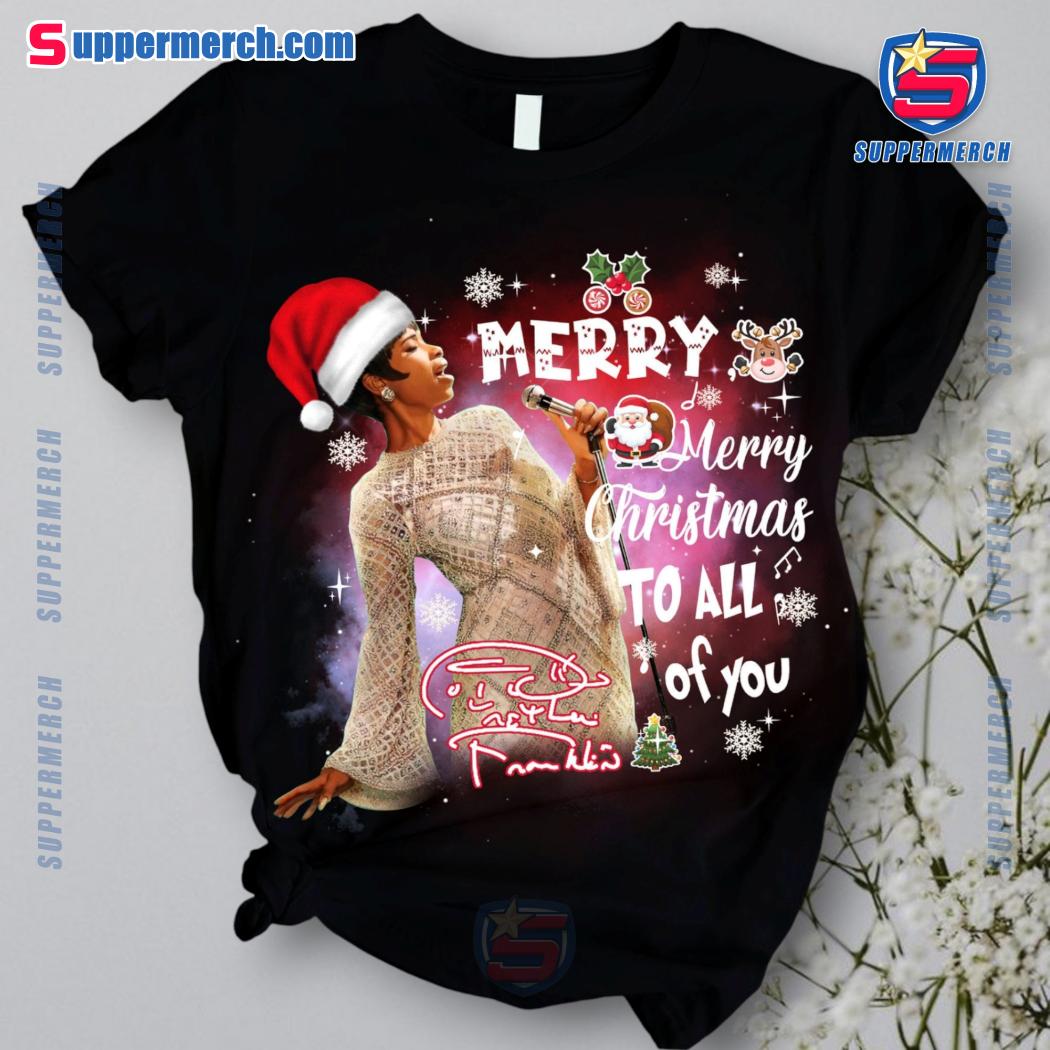 Aretha Franklin Merry Christmas To All Of You Pajamas Set-a aqyivtX
