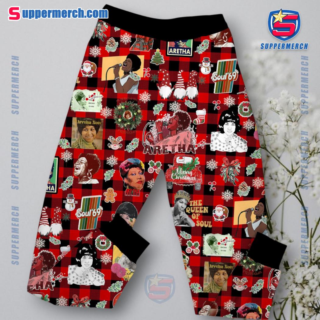 Aretha Franklin Merry Christmas To All Of You Pajamas Set-b MfaXoZT