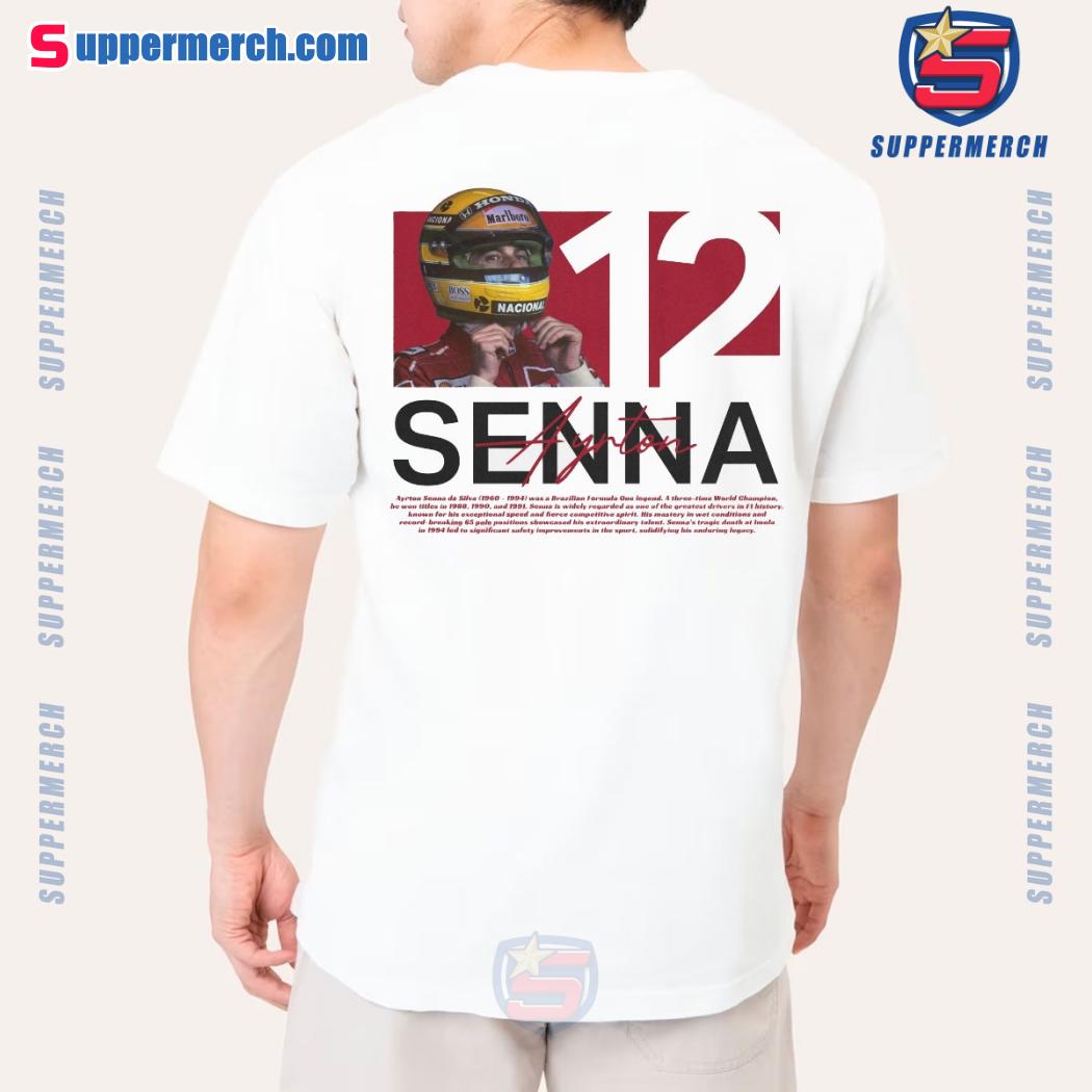 Ayrton Senna Racing Driver Number 12 Graphic Unisex T-shirt WU9JF1e