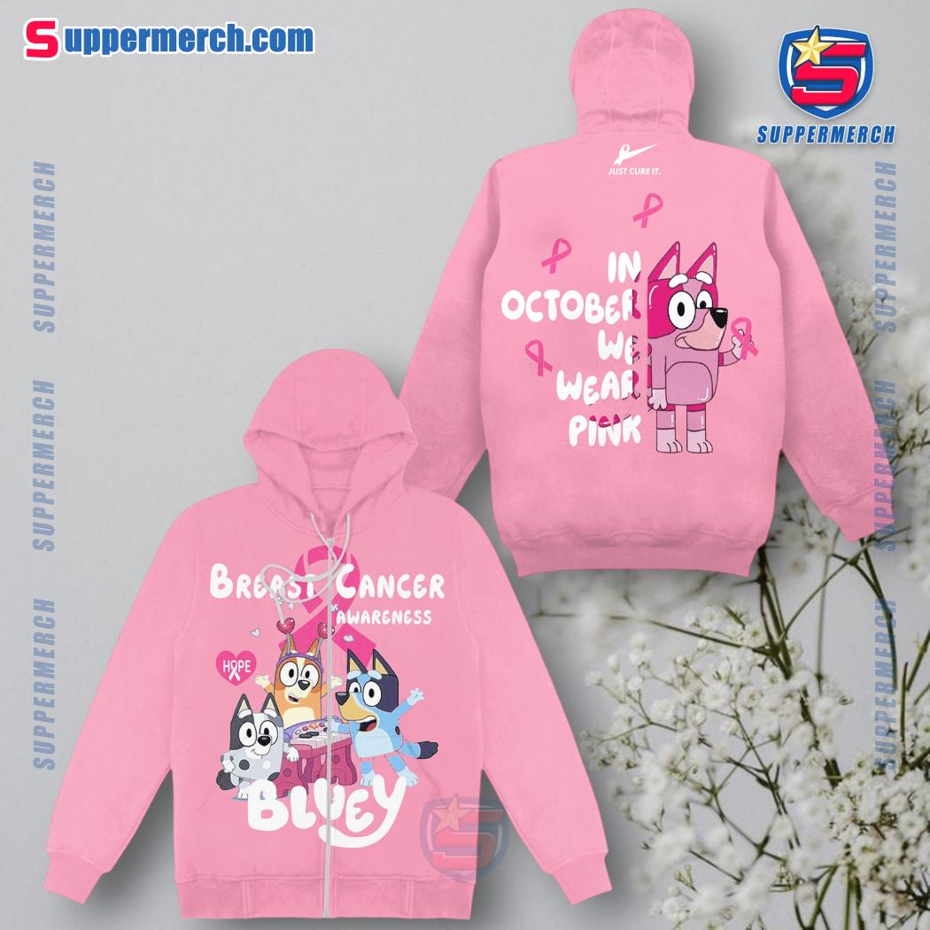 Bluey Breast Cancer Awareness T-shirt, Hoodie c