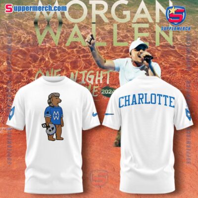 Carolina Panthers X Morgan Wallen Charlotte One Night At A Time 2024 Shirt XCTMG7U