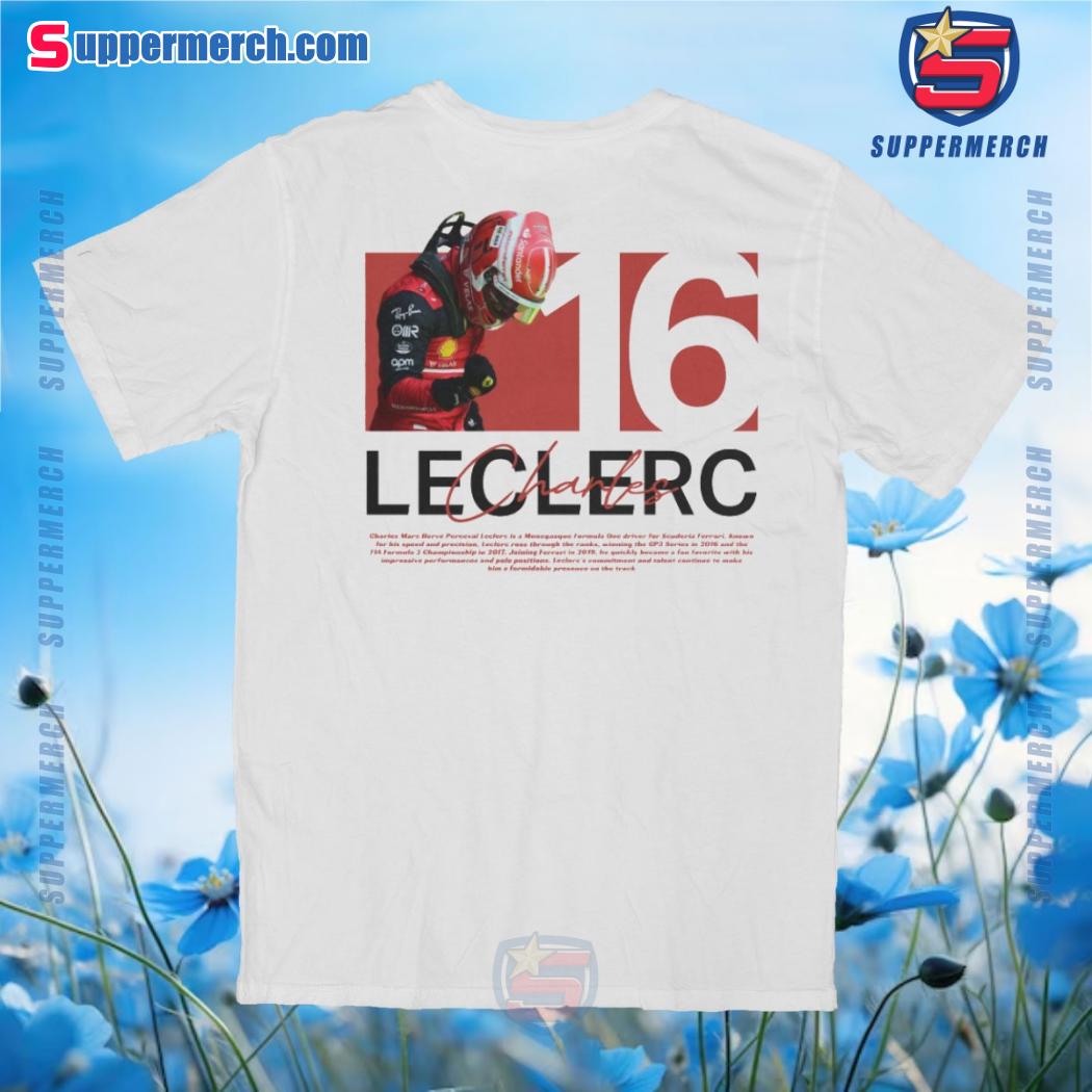 Charles Leclerc Racing Driver Number 16 Graphic Unisex T-shirt-b xTjMAhE