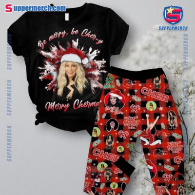 Cher Be Merry Be Cher-y Merry Chermas Plaid Pajamas Set gB0I51f