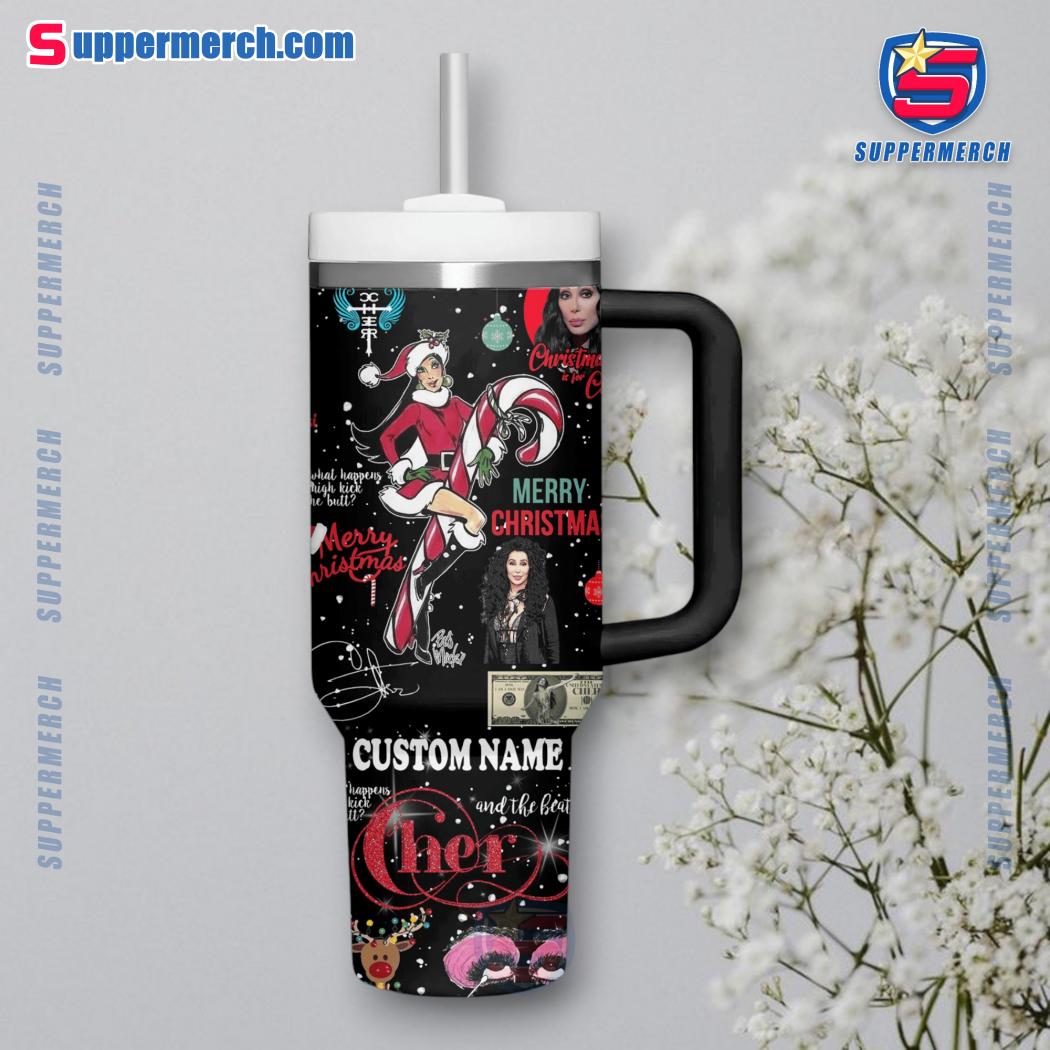 Cher Merry Christmas Personalized 40oz Tumbler With Handle-b zUuVXx2
