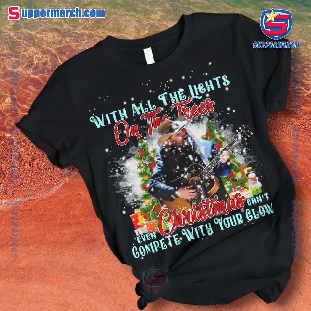 Chris Stapleton With All The Lights On The Trees Even Christmas Can't Compete With You Glow Pajamas Set-a 160Doi4