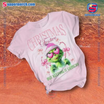 Christmas Festive But Keeping It Grinchy Awareness Ribbon Pajamas Set UZi7CQY