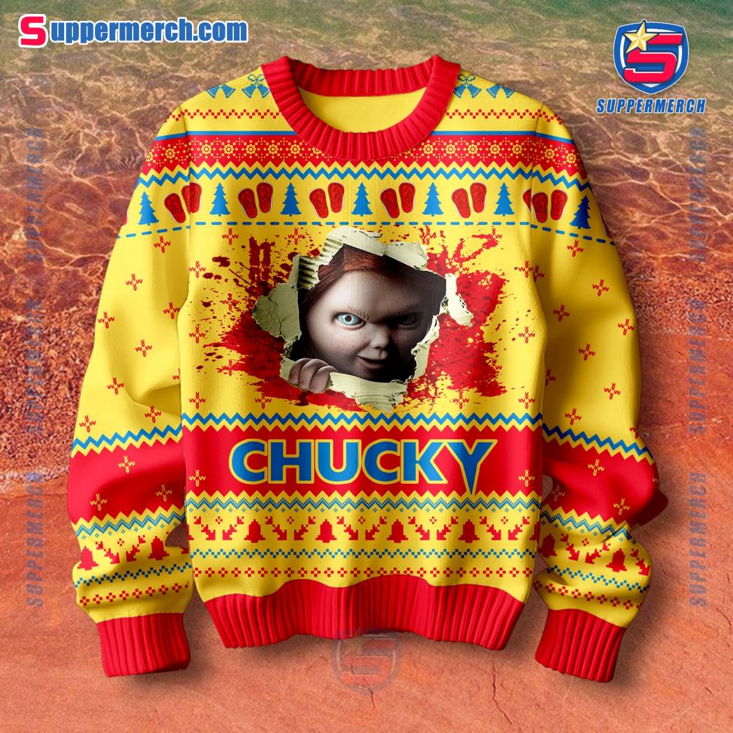 Chucky Wanna Play Horror Ugly Sweater-a csUwK6B