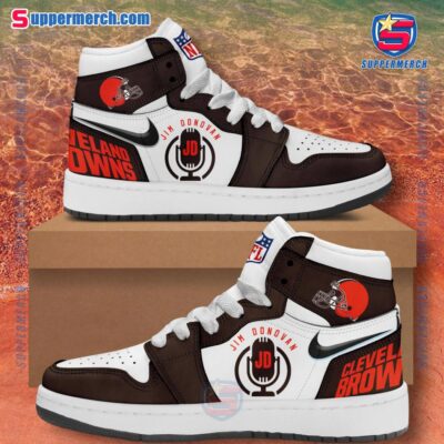 Cleveland Browns Jim Donovan Voice Air Jordan High Top Shoes zdHGLrb