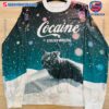 Cocaine Cat Chillin' Snow Day Sweater, Sweatshirt-c z92p1Qf
