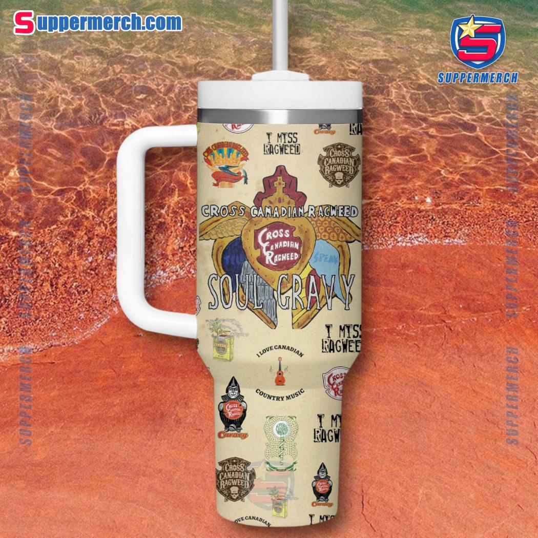Cross Canadian Ragweed Soul Gravy 40oz Tumbler With Handle a