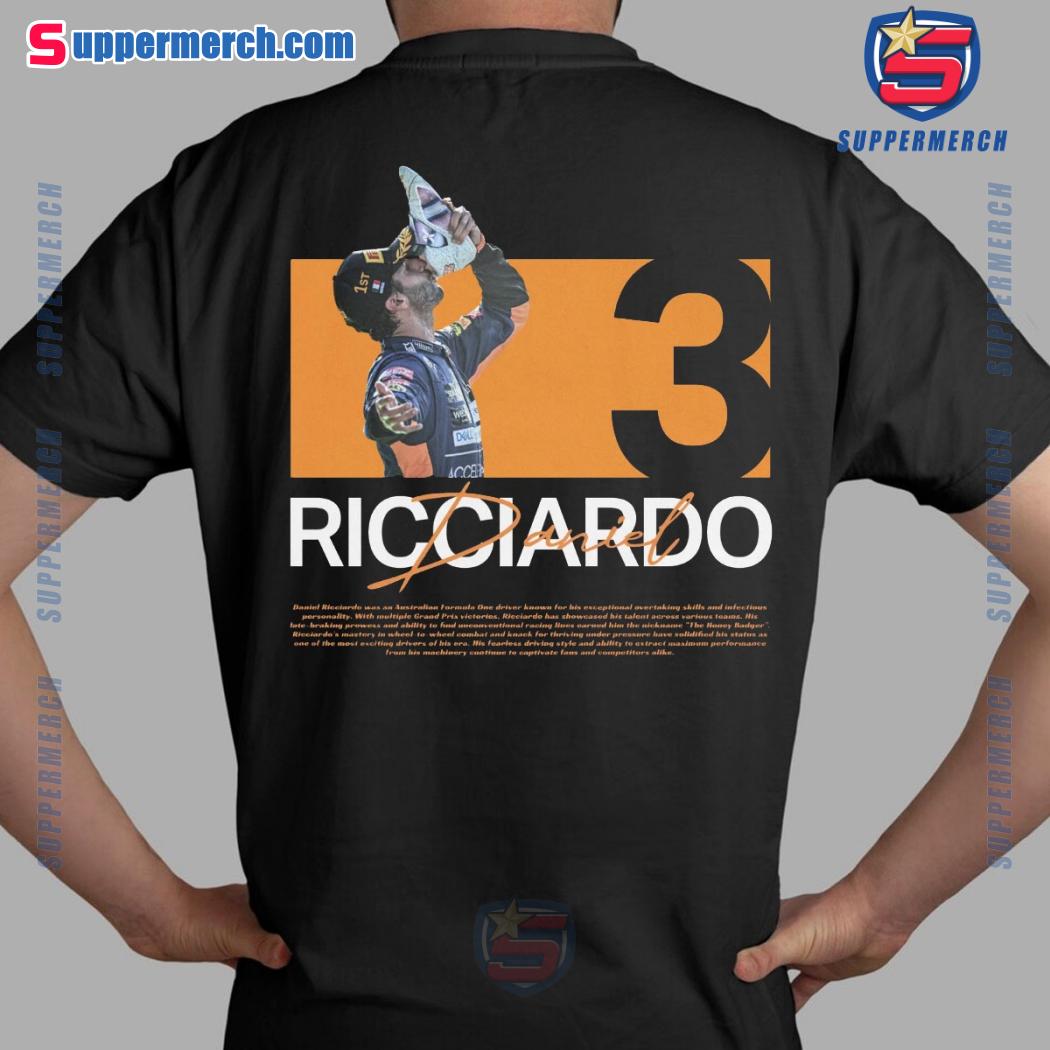 Daniel Ricciardo Racing Driver Number 3 Graphic Unisex T-shirt sJYQdqt
