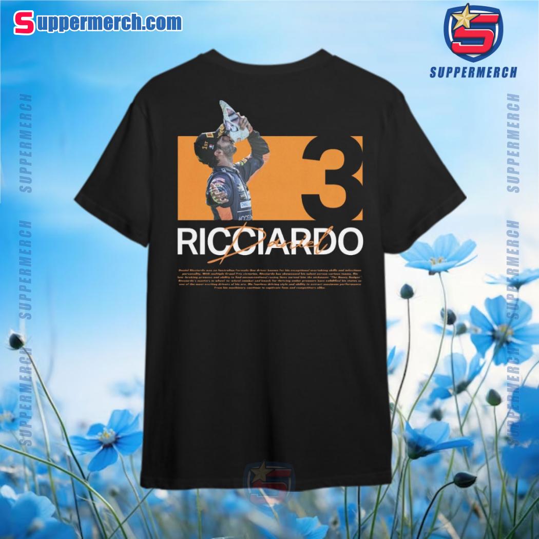 Daniel Ricciardo Racing Driver Number 3 Graphic Unisex T-shirt-x tSQosNJ