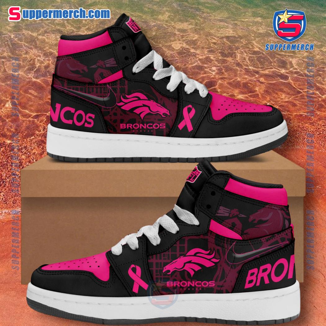 Denver Broncos 2024 NFL Crucial Catch October Breast Cancer Awareness Month Air Jordan High Top Shoes QsFUkM6