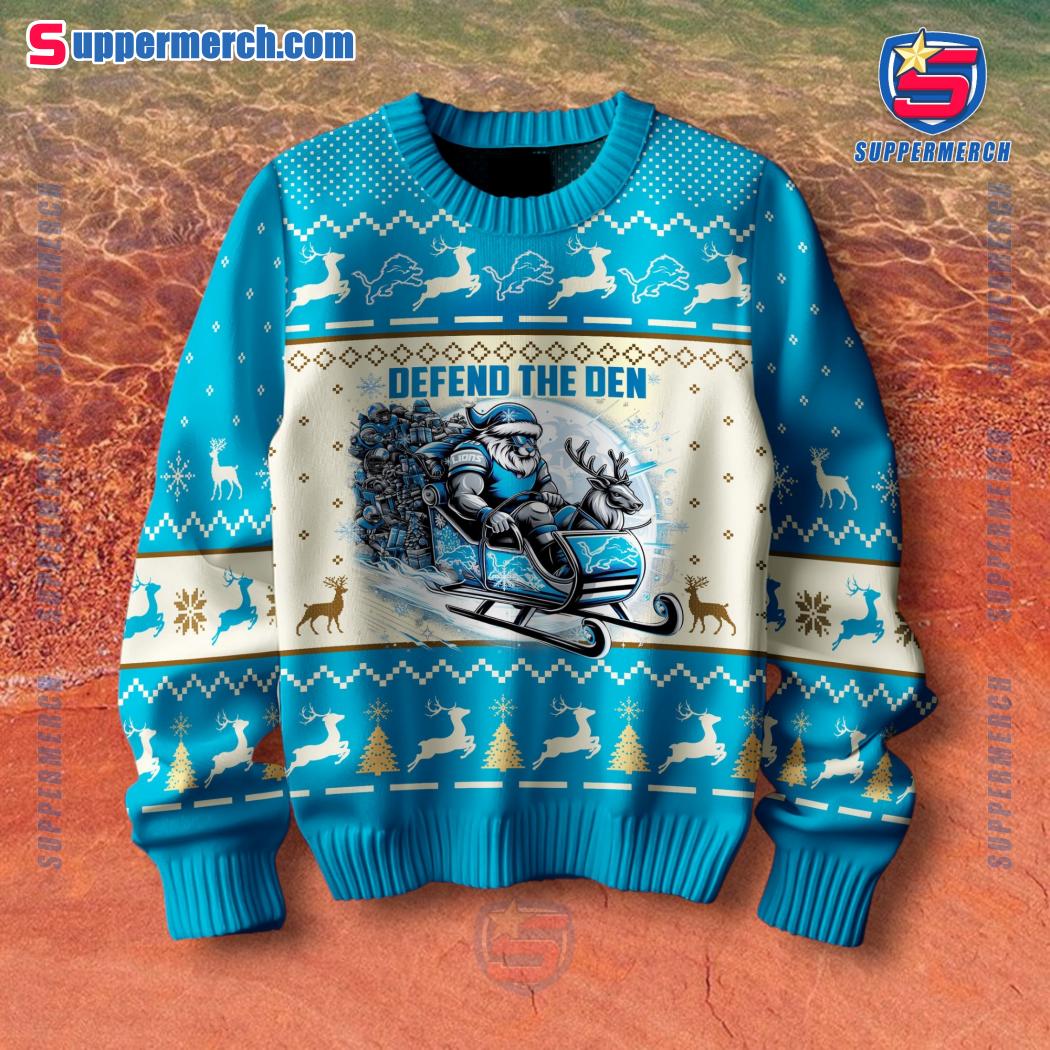 Detroit Lions All I Want For Christmas Is A Lion Win Christmas Sweater-a Dy7ZqO8