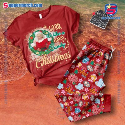 Dolly Parton Lord It's Like A Candy Christmas Pajamas Set
