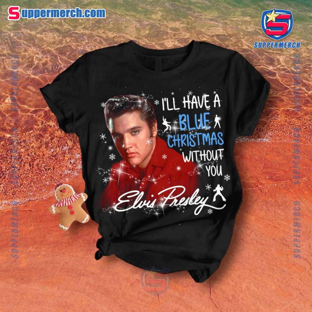 Elvis Presley Blue Christmas Plaid Pajamas Set-a 4SDwVpk