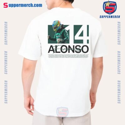Fernando Alonso Racing Driver Number 14 Graphic Unisex T-shirt-a Q3KhVvq