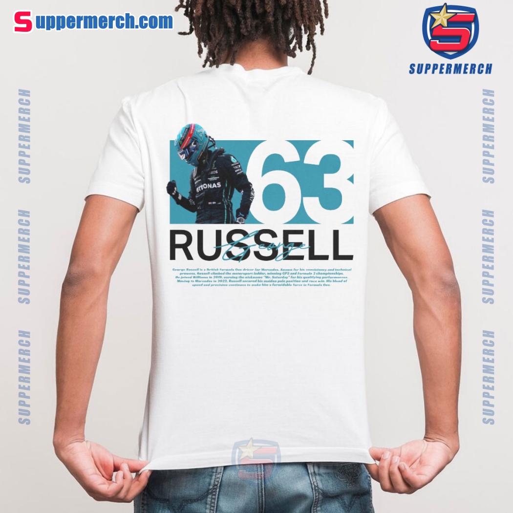 George Russell Racing Driver Number 63 Graphic Unisex T-shirt-a GVpjfr8