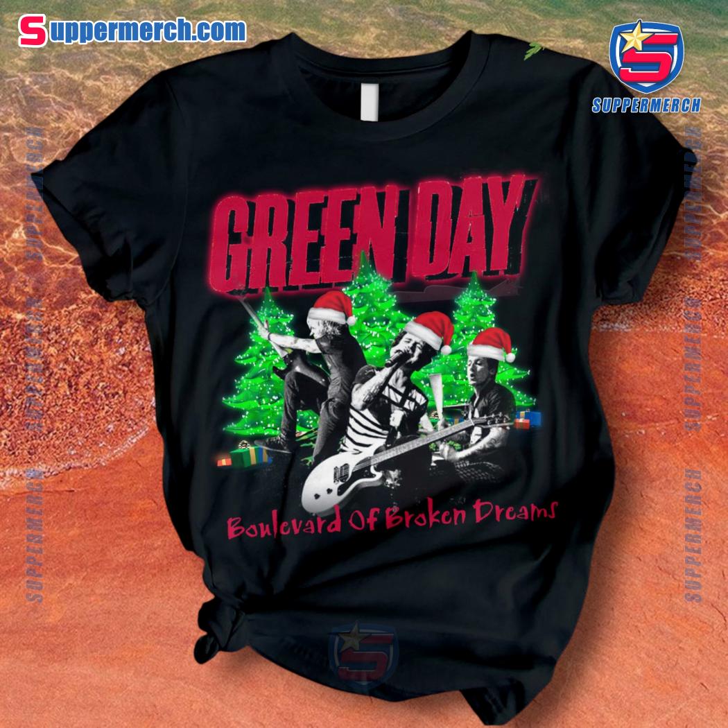 Green Day Boulevard Of Broken Dreams Christmas Pajamas Set-b 6SITkNe